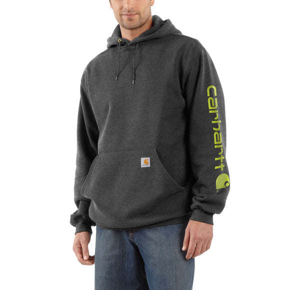 Carhartt Loose Fit Midweight Logo Sleeve Graphic Sweatshirt in Carbon Heather