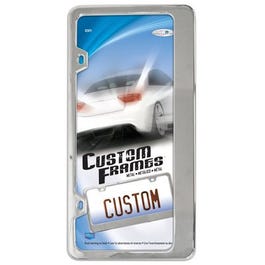 License Plate Frame With Wide Base, Chrome