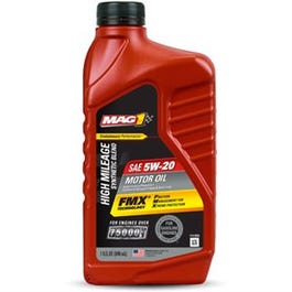 High-Mileage Motor Oil, Synthetic Blend, 5W-20, 1-Qt.