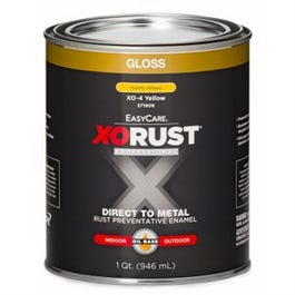 Premium Ant-Rust Oil-Base Enamel, Yellow Gloss, 1-Qt.
