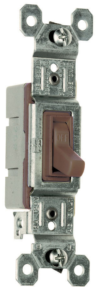 Pass & Seymour Trademaster® Grounding Toggle Switch 15A 120 V Brown (15A/120V, Brown)
