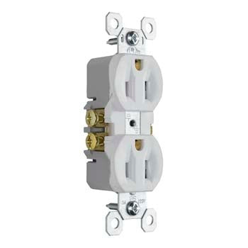 Pass & Seymour Trademaster® 15A/125V Duplex Receptacle, White