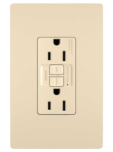 Pass & Seymour 5A - 125V 5-15R GFCI Outlet Receptacle Set Ivory