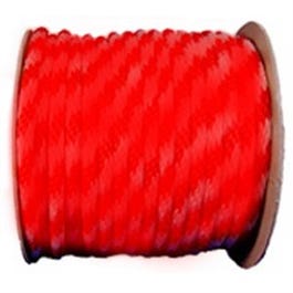 Polypropylene Rope, Solid Braid, Red, 5/8-In. x 200-Ft.