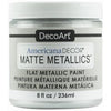 Americana Decor Matte Metallic Craft Paint, Soft Silver, 8-oz.