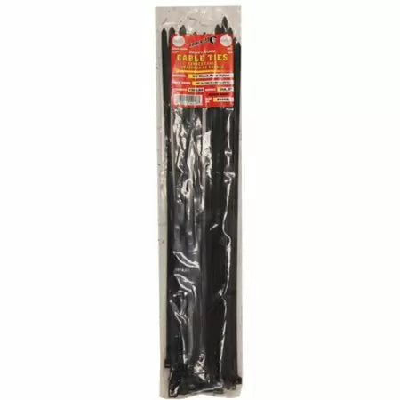 Tool City 18 in. L Black Cable Tie 120LB HEAVY DUTY 50 Pack (18