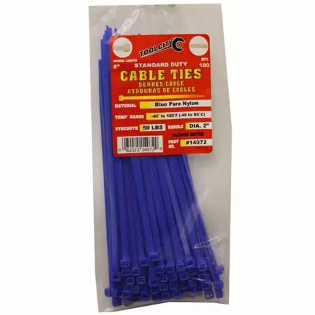 Tool City 8 in. L Blue Cable Tie 100 Pack (8
