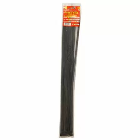 Tool City 24.9 in. L Black Cable Tie 175LB EXTRA HD 25 Pack (24.9, Black)