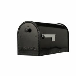 Edwards Post-Mount Mailbox, Black, Large