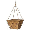 Hanging Basket With Coco Liner, Regency Style, Brushed Bronze, 14-In. Square