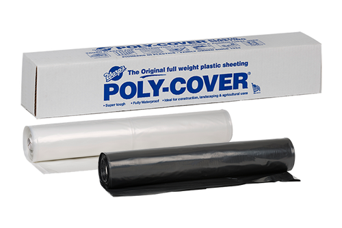 Warp Brothers Poly-Cover® Genuine Plastic Sheeting 10ft. X 25ft. 3 Mil (10' x 25' x 3 Mil, Clear)