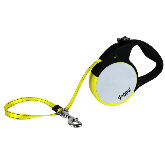 Doggo Reflective Retractable Leash (Yellow)