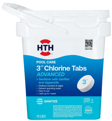 HTH™ Pool Care 3 Chlorine Tabs Advanced (15 Lb)