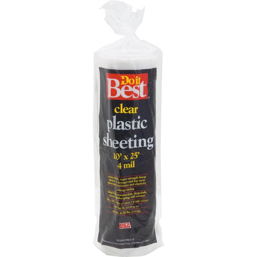 Do it Best 10 Ft. X 25 Ft. Clear 4 Mil. Poly Film Sheeting