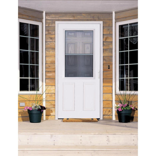 Larson Lifestyle MULTI-VENT 36 In. W x 80 In. H x 1 In. Thick White Mid View 2-Panel DuraTech Storm Door