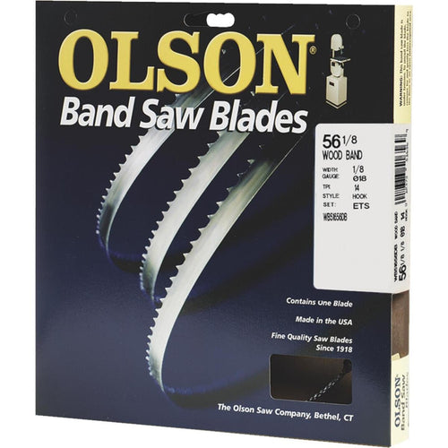 Olson 56-1/8 In. x 1/8 In. 14 TPI Hook Wood Cutting Band Saw Blade