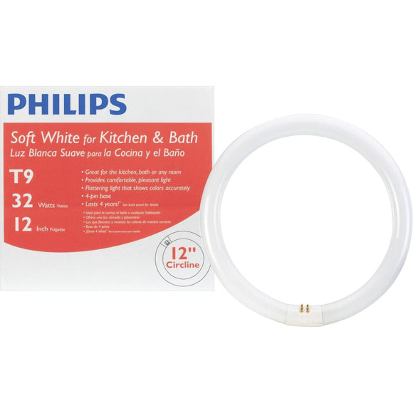 Philips 32W 12 In. Bright White T9 4-Pin Circline Fluorescent Tube Light Bulb