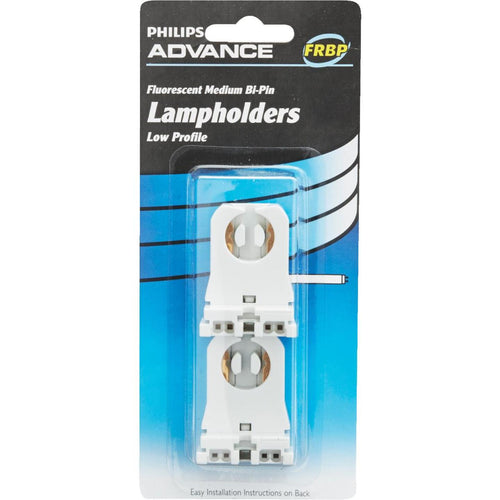 Philips Low Profile Tombstone Medium Bi-Pin T8/T12 Fluorescent Lampholder (2-Pack)