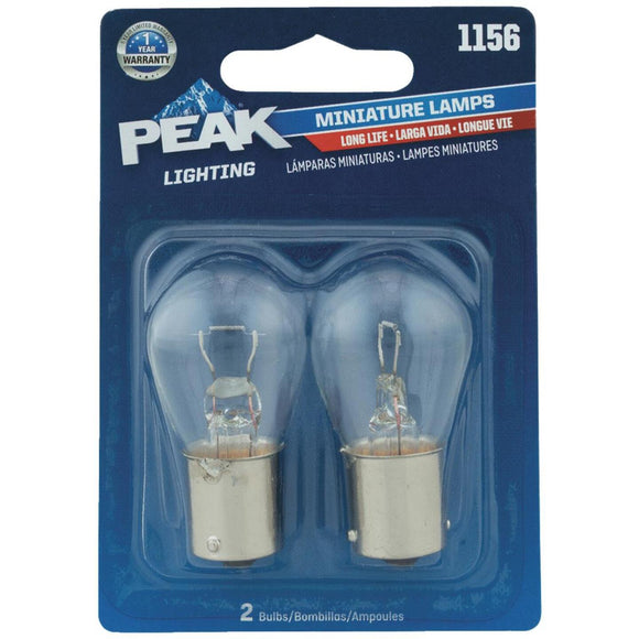 PEAK 1156 12.8V Mini Incandescent Automotive Bulb (2-Pack)