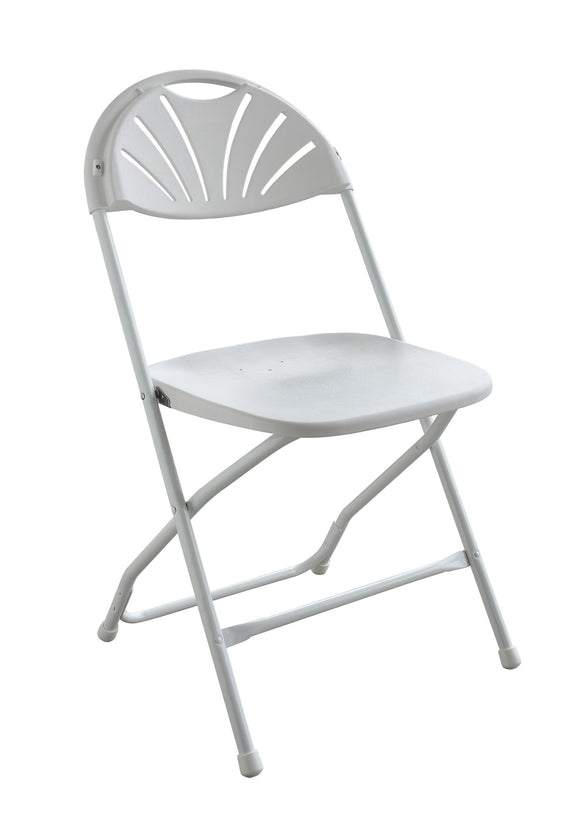 White Fan Back Chair