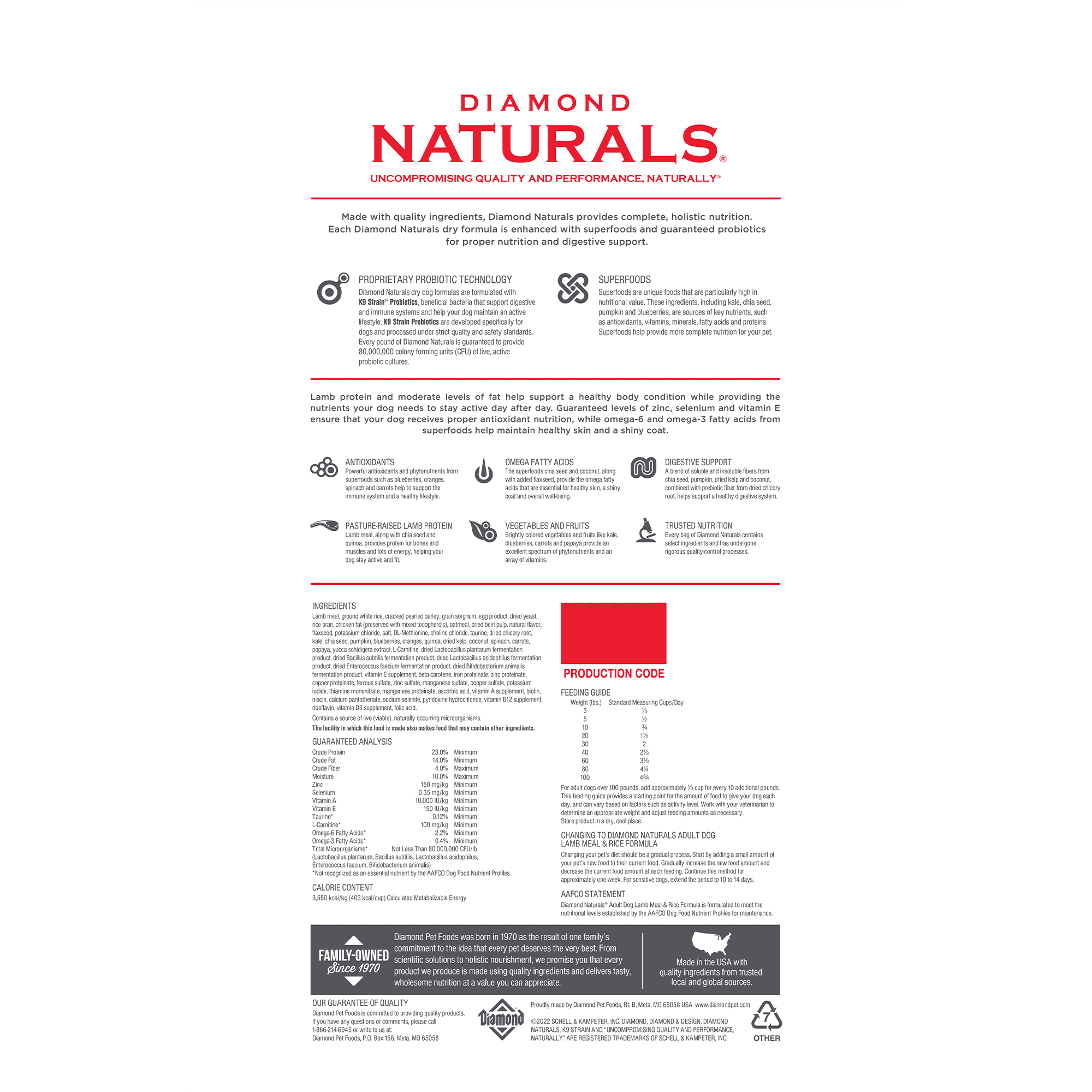 Diamond naturals adult outlet dog food