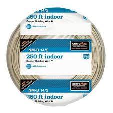 Marmon Home Improvement 25-Feet 14/2 NM-B Solid with Ground Wire, White (25', White)