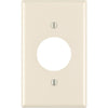 Leviton 1-Gang Smooth Plastic Single Outlet Wall Plate, Light Almond