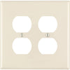 Leviton Mid-Way 2-Gang Thermoplastic Nylon Outlet Wall Plate, Light Almond