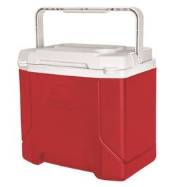 Profile Cooler, Handle & Lockable Lid, Red, 16-Qts.