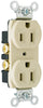 Pass & Seymour 15A 125V Commercial Spec-Grade Duplex Receptacle, Back and Side Wire, Ivory