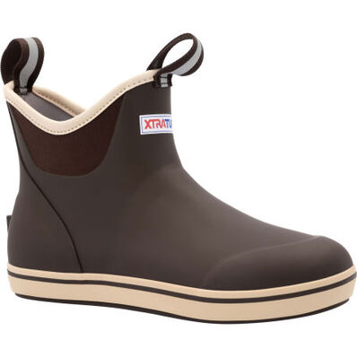 XtraTuf Men's 6 in Ankle Deck Boot Chocolate Tan