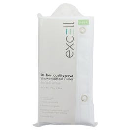 Shower Curtain/Liner, Extra-Long Heavy-Duty PEVA , White, 70 x 78-In.