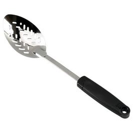 Slotted Spoon, Chrome With Black Molded Handle, 12-In.