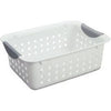 Small Ultra, Basket.  White with Gray Inserts in Handles