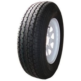 Trailer Tire & Assembly, 6-Ply, 8-Spoke, 15 x 5-In.