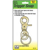 Trigger Snap With Split Key Ring, Heavy-Duty, Solid Brass
