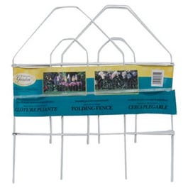 White Gothic-Top Garden Fence, 18-In. x 8-Ft.