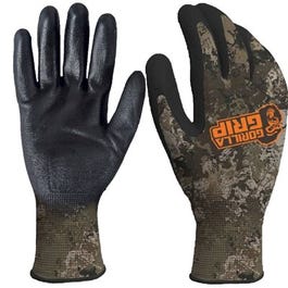 Work Gloves, Polymer Coated, Wildland Pattern, Men's Large