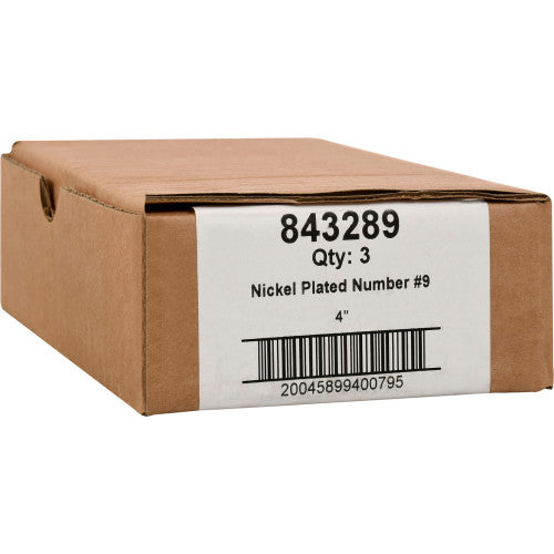 Hillman Distinctions Adhesive House Number 9 Nickel