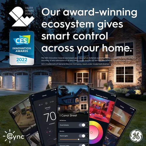 GE Cync Smart Dimmer Remote, Bluetooth Enabled, Battery Powered Dimmer Light Control