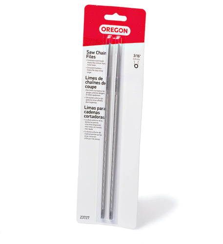 Oregon® 3/16 in. Round Saw Chain Files (2-Pack) for Sharpening 0.325 in. Pitch Saw Chain 23727