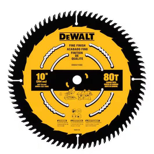 DeWalt 10 in Fine Finish Saw Blade (80 Tooth)