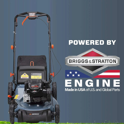 Senix 22 163cc Gas Self-Propelled Lawn Mower, 3-in-1
