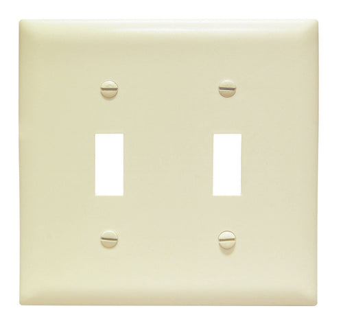 Legrand Pass & Seymour TradeMaster® Jumbo 2-Gang Nylon Wall Plate, 2 Toggle Switch Openings