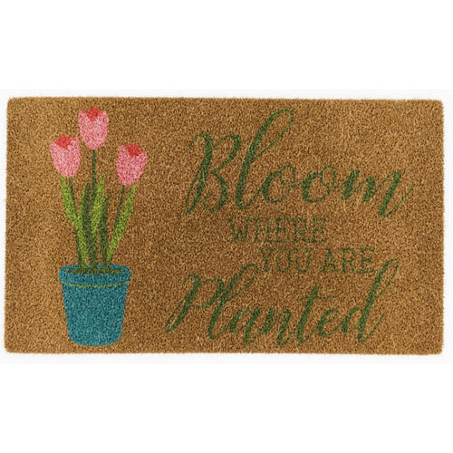 Avera Products Bloom Where Your Are Planted Coir Doormat