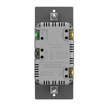 Legrand-Pass & Seymour TradeMaster® LED/CFL/Incandescent Single Pole/3-Way Toggle Slide Dimmer, Preset, Black