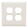 Legrand Pass & Seymour TradeMaster® Jumbo 2-Gang Nylon Wall Plate, 2 Duplex Receptacle Openings, Light Almond