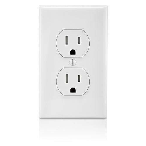 Leviton 15 Amp Tamper-Resistant Duplex Outlet/Receptacle Grounding White
