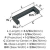 Amerock Monument Cabinet Pull 3 inch (76mm) Center-to-Center