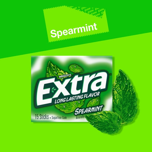 EXTRA Spearmint Sugar Free Chewing Gum, 15-Stick Single Pack
